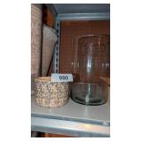 Small Roseville Stoneware Pc. & Vase