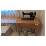 Sewing Machine in Cabinet