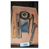 Wrenches, Tape Measure, Small Screwdriver Set &