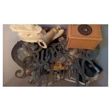 Tote w/ Lid + Christmas Decor