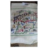 Indiana Map Dish Towel