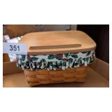 Longaberger Recipe Basket w/ Liner, Lid,