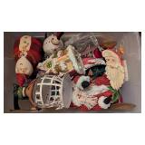 Tote w/ Lid + Christmas Decor