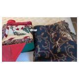 (2) Christmas Throws