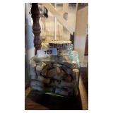 Pale Green Glass Jar w/ Wine Corks