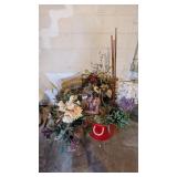 Artificial Floral, Plastic Tote w/ Rope Handles, +