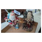 (2) Santa Statues
