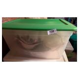 Tote w/ Lid + Christmas Decor