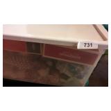 Tote w/ Lid + Christmas Decor