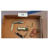 Assorted Pocket Knives, Cufflinks, Money Clip &