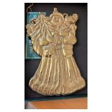 Brass Virginia Metalcrafters Father Xmas Trivet