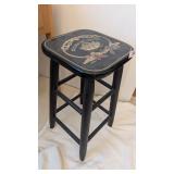 Black Stool w/ Napa Valley Motif