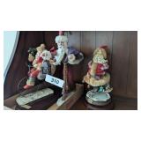 (3) Decorative Santas