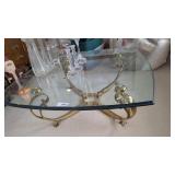 Large Square Coffee Table Beveled Glass w/
