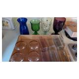 Everyday Drinking Glasses & Blue Carafe