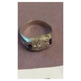 Masonic Lodge Ring - marked 18K, *