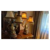 Pair of Bird Dresser Lamps
