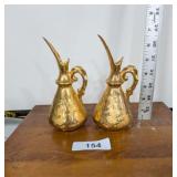Ceramic Cruets/Pitchers "Weeping Gold"