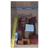 Miniature Molded Plastic Dollhouse Bedroom Set