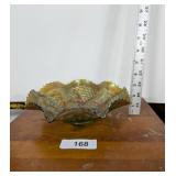 Ruffled Carnival Glass Bowl