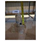 Assorted Clear Glass Bottles