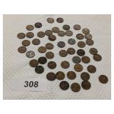(50) Wheat Pennies