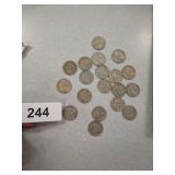 (20) Jefferson Nickels