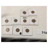 (9) Lincoln Wheat Pennies