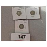 (3) Mercury Dimes