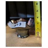 Vintage Fenton Blackberry Spray Ruffled Hat Vase