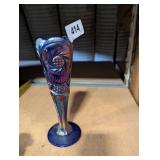 Vintage Fenton Cobalt Blue Carnival Glass Vase