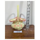 Fenton Art Glass Burmese Glass Basket