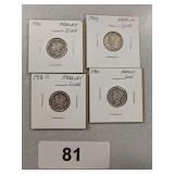 (4) Mercury Dimes