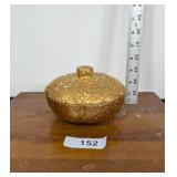 Vintage 22k Gold "Weeping Gold" Candy Dish