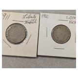 (2) Liberty Nickels