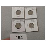 (4) Buffalo Nickels
