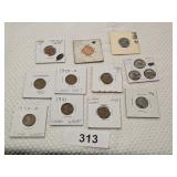 (13) Lincoln Pennies