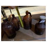 Assorted Brown Glass Bottles