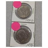 (2) Half Dollar Coins