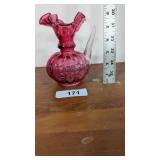 Cranberry Beaded Melon Pitcher