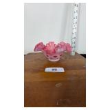 Venton Cranberry Opalescent Coin Dot Bowl