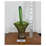 Daisy Pattern Carnival Glass Basket