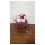 Fenton Cranberry Opalescent Hobnail Cruet