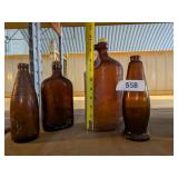 Assorted Brown Glass Bottles