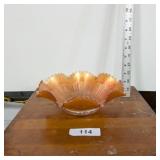 Northwood "Stippled Rays" Carnival Glass Bowl
