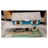 Vintage 2 Story Marx Tin Dollhouse w/ Porch