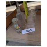 Glass Bottle Filled w/ Buttons &