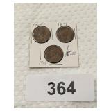 (3) Indian Cents