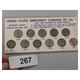 1942-1945 United States Emergency Coinage Set