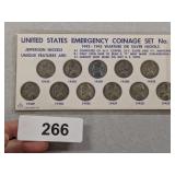 1942-1945 United States Emergency Coinage Set